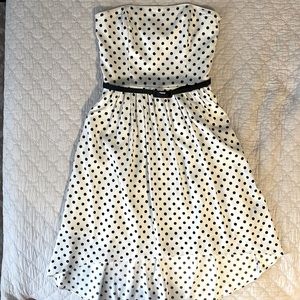 White House Black Market Beautiful  high low polka dot dress
